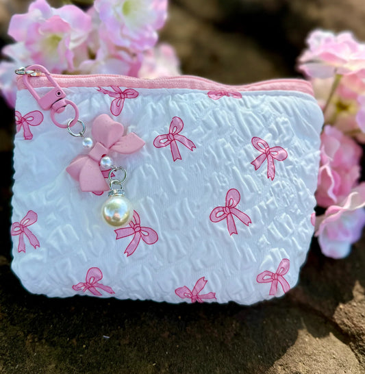 White + Pink Coin Bag