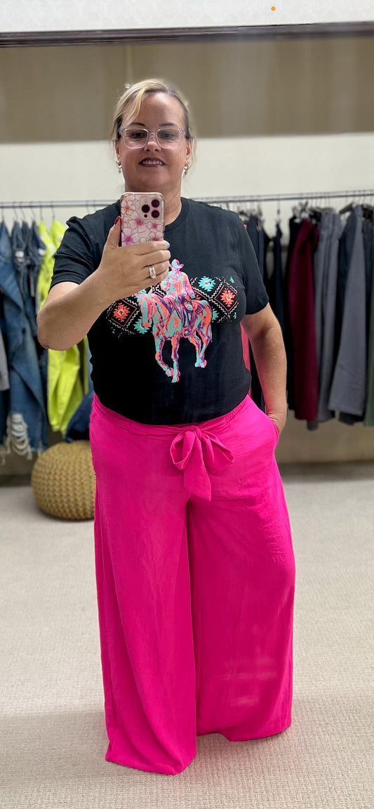 Regular Jodifl Waist Tie Flair Bell Pants