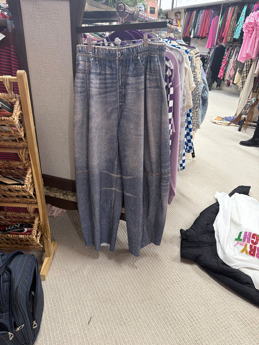 Denim lounge pants