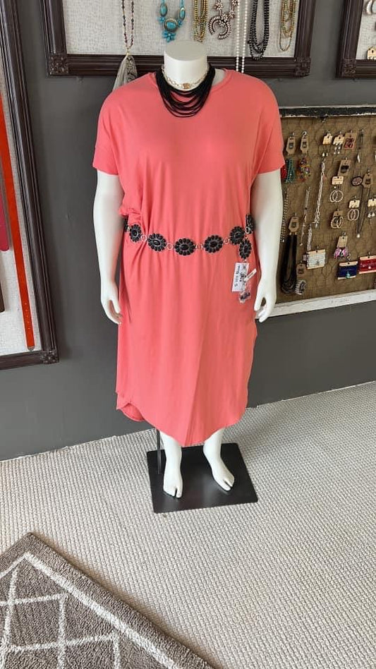 Curvy Zenana Brushed Short Sleeve Maxi Dress