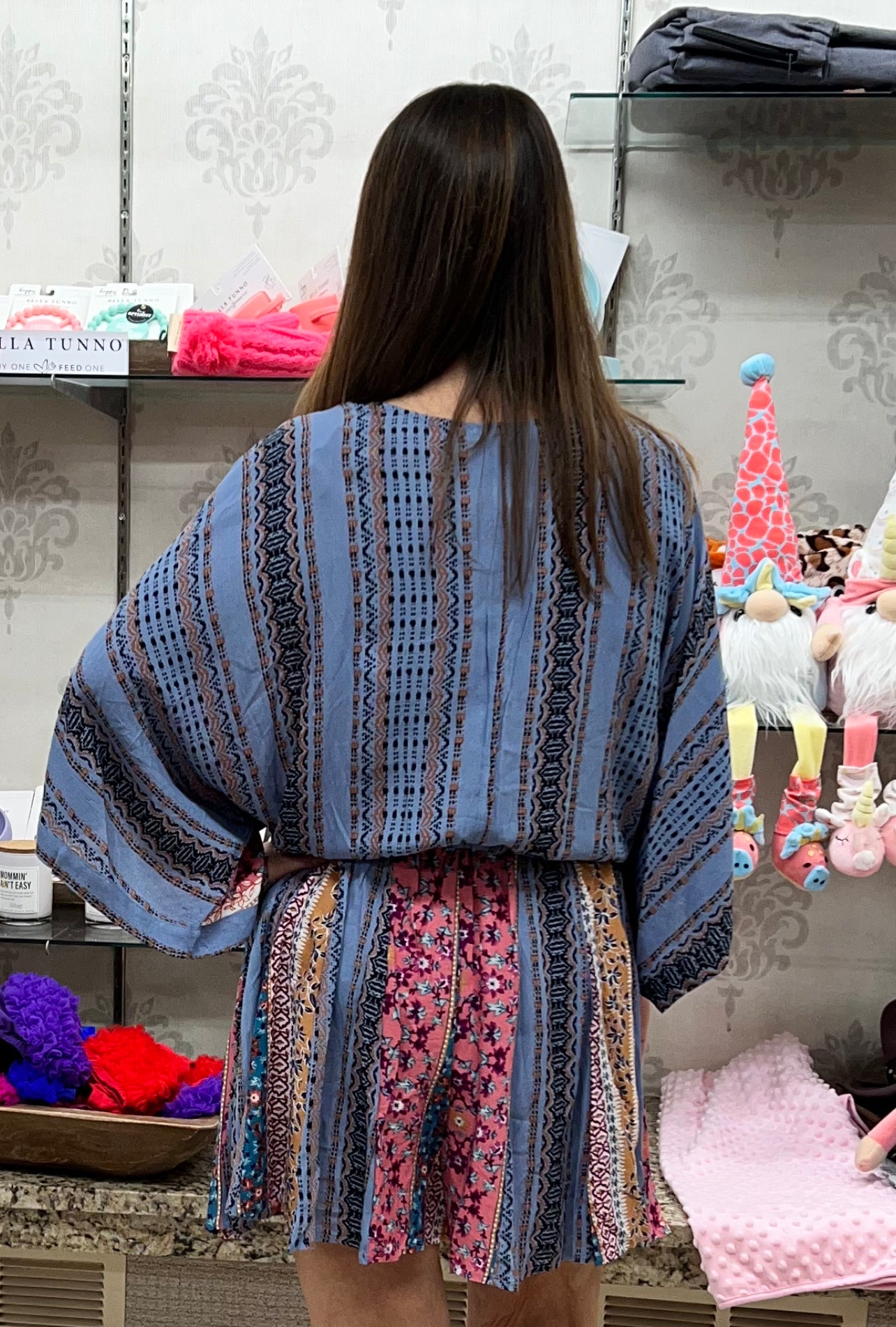 Regular Kori Teal Kimono Sleeve Romper