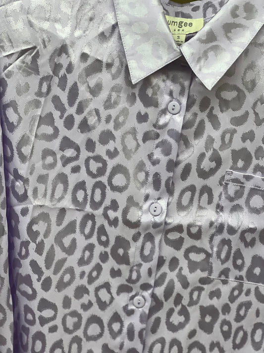 Regular Umgee Lavender Satin Button Up Long Sleeve Top