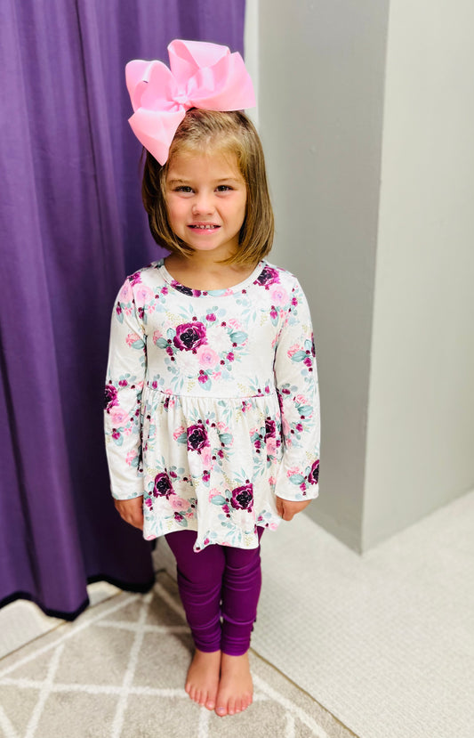 Girls 2 piece Tunic Top w/ Leggings