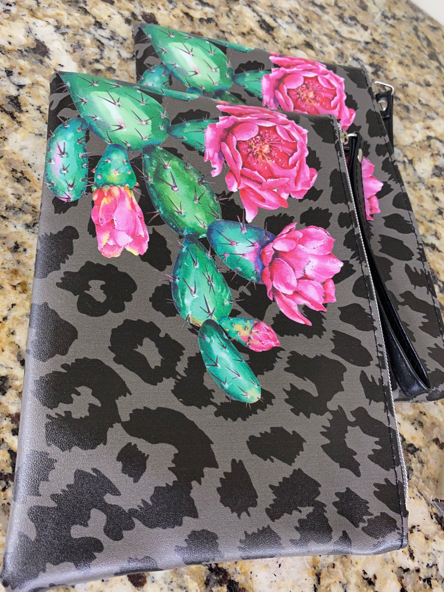 Crazy Train Cactus Flower Wristlet