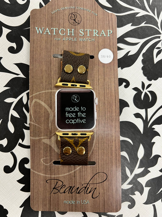 Beaudin Repurposed LV Apple Watch Band