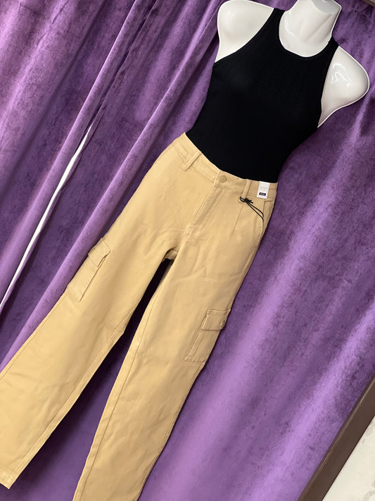 Curvy Judy Blue Khaki Cargo Pants