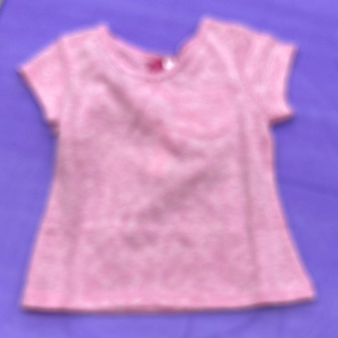 Girls Heathered Mix V Neck Pocket Tee